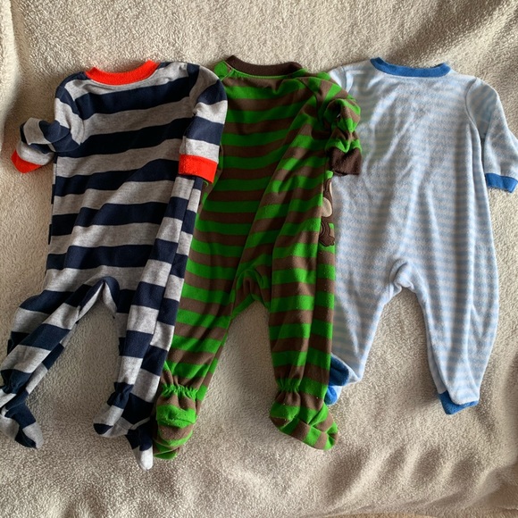 Lot of SIX size 6 month footed sleepers